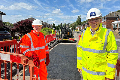 Image of road menders at work